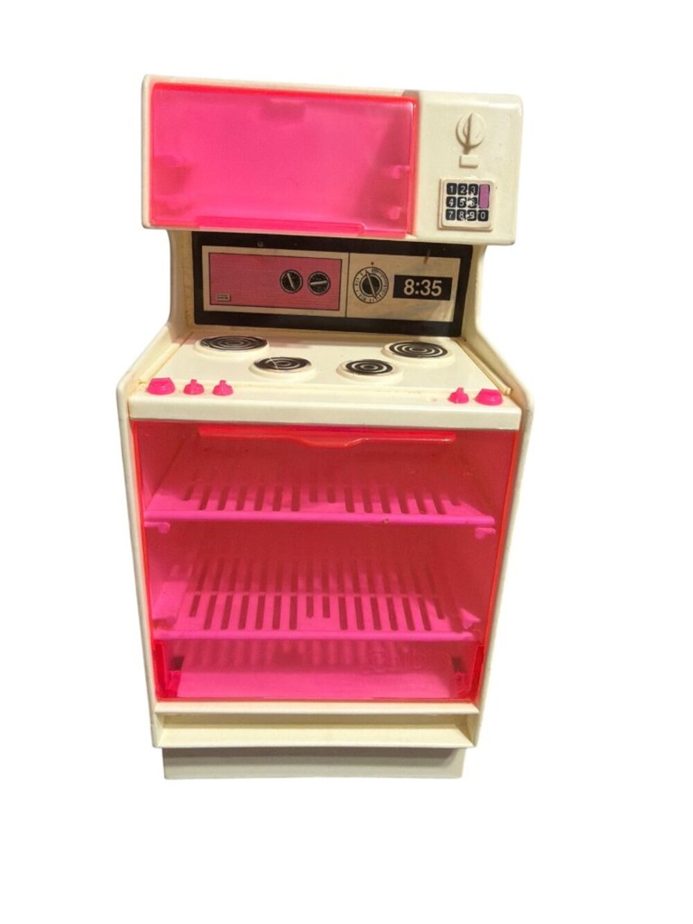 Barbie Vintage Toy Stove Oven Pink Transparent Doors Retro Kitchen Micro 1978